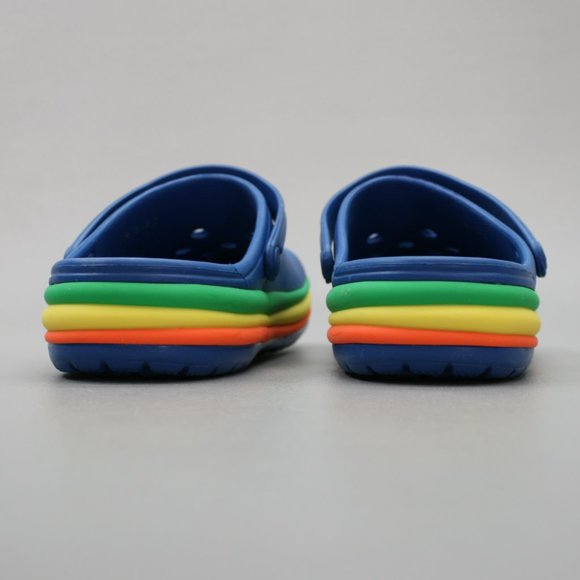 Crocs Men\'s 10/Women\'s 12 Rainbow Multicolor Retro Pride Platform Slides Clogs main image 3